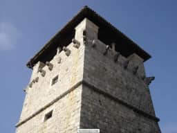 Stone tower of the Buća Palace complex in Tivat