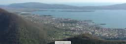 Veduta panoramica storica su Tivat e sulla baia