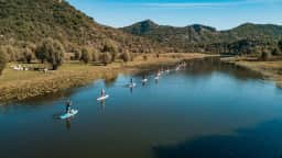 Lake Skadar waterways and green wetland vegetation