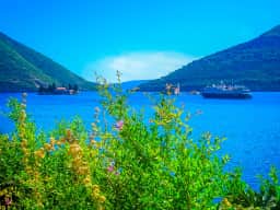 The town of Risan on the northern shore of the Bay of Kotor beneath the Orjen mountains