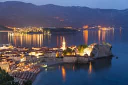 Budva At Night, Montenegro