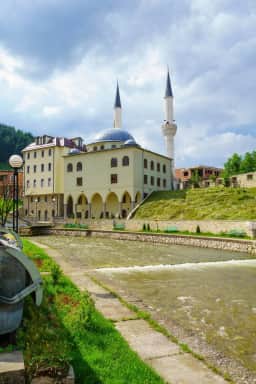 Mosque and minaret in Rožaje