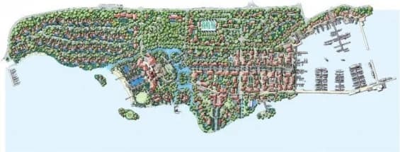 Masterplan illustrato storico del progetto Portonovi