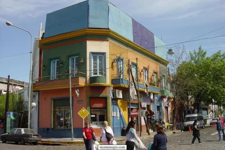 Colourful facades in La Boca, Buenos Aires