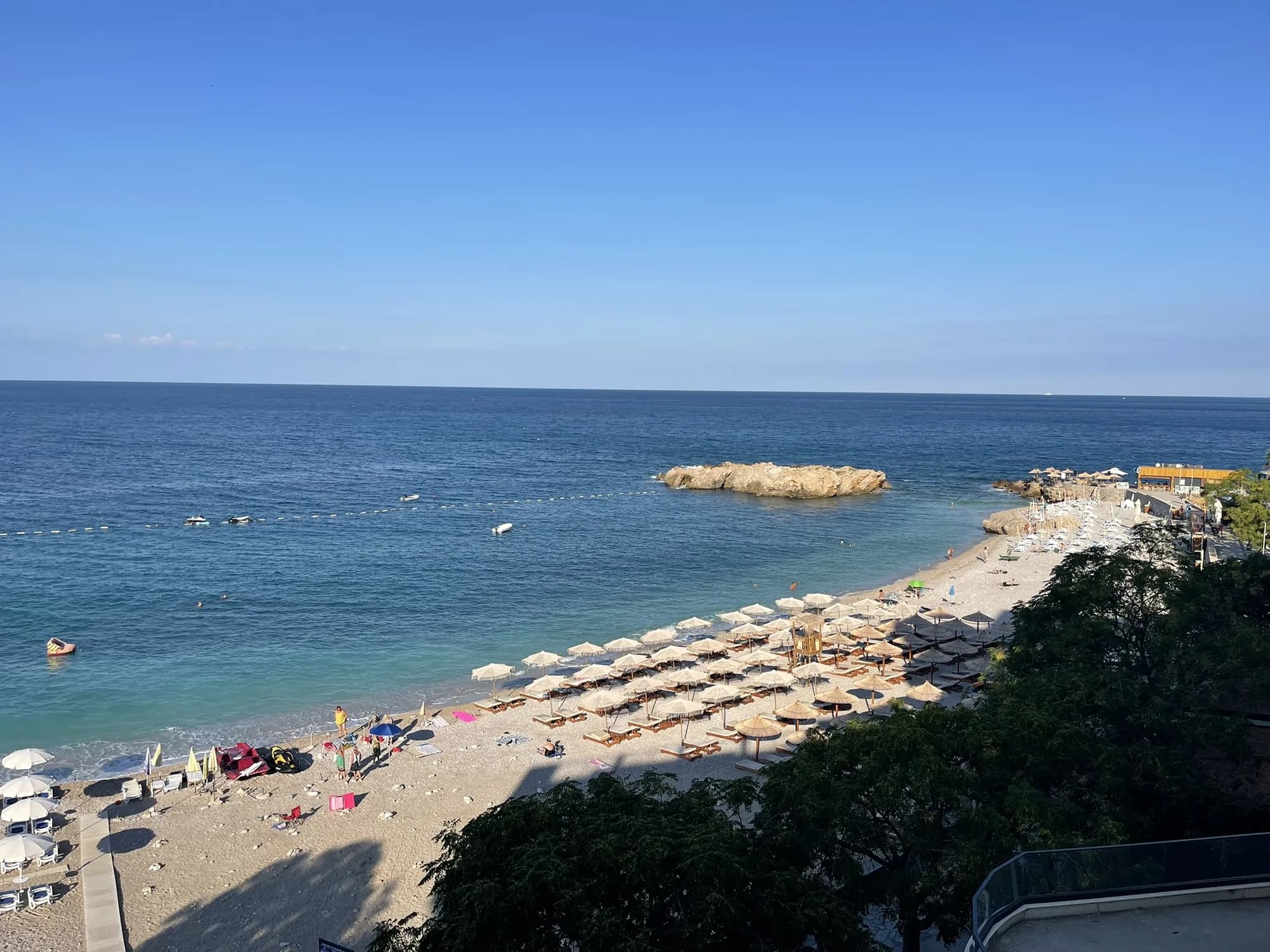 Morning light on the sea at Veliki Pijesak before the first bathers