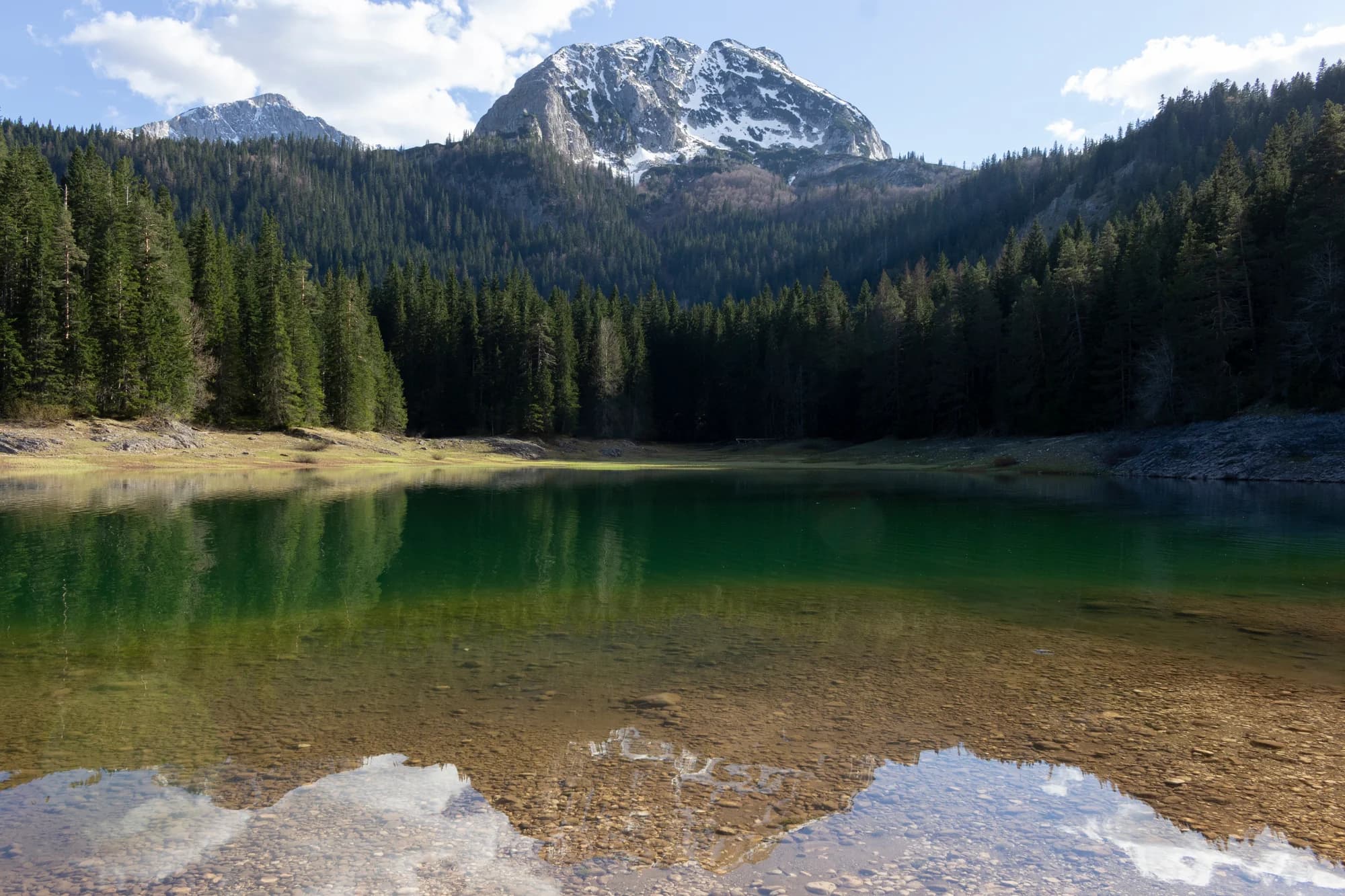 The Durmitor massif above the plateau, with the limestone ridges that ring Žabljak