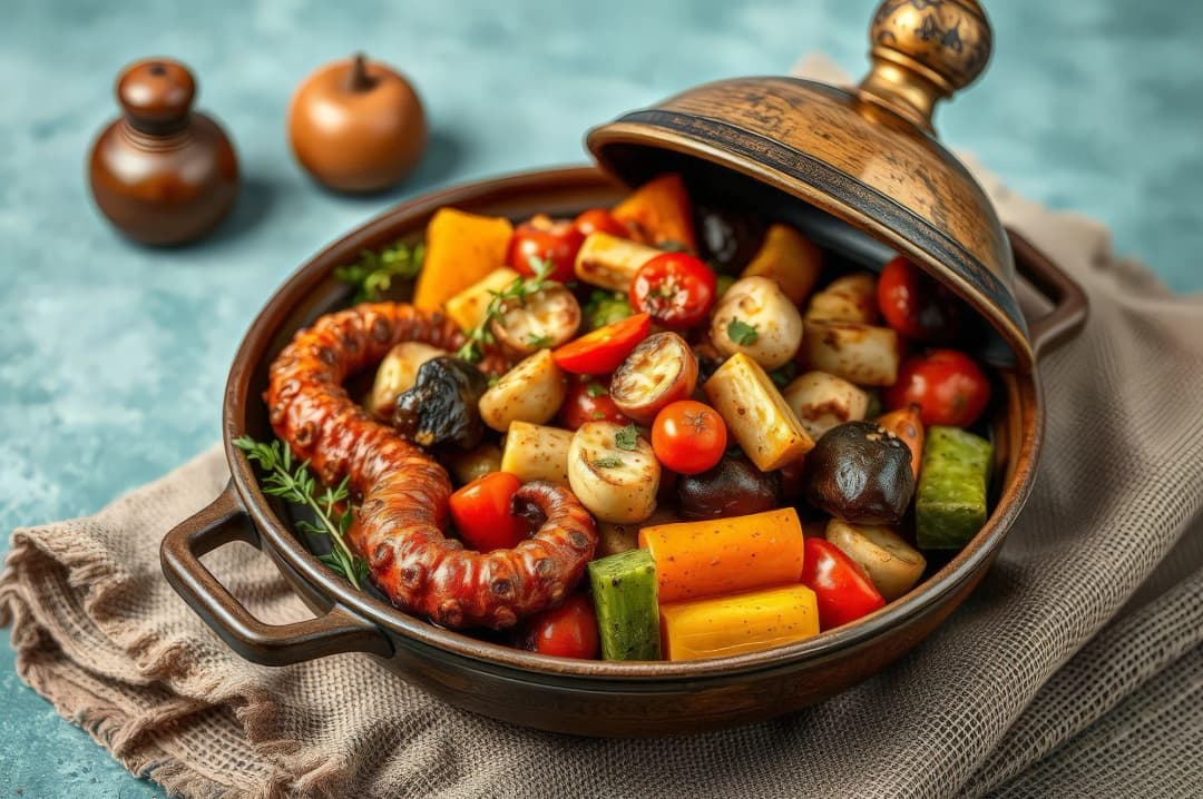 Side-by-side images of a seafood dinner at a waterfront restaurant -- one in Montenegro showing a full spread with prices, one in Croatia with a comparable meal at higher prices