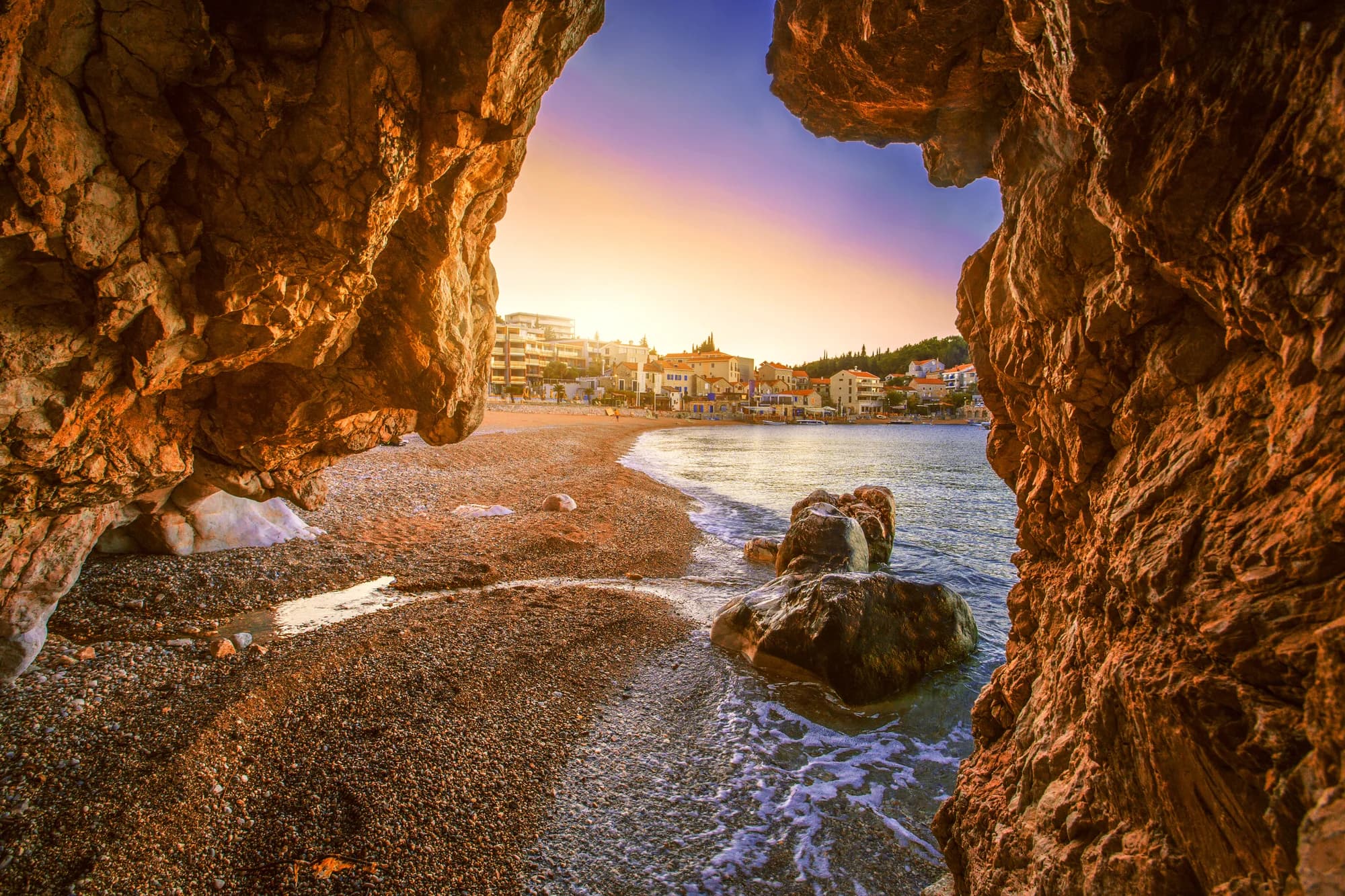 The Bar riviera coast at Sutomore, the next bay along from Čanj — the nearest of our photographed beaches