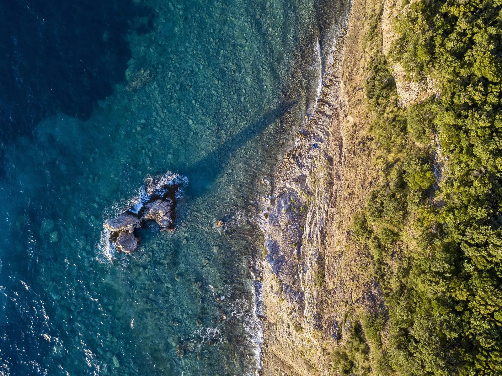 Aerial View Of Buljarica Promontory, Montenegro