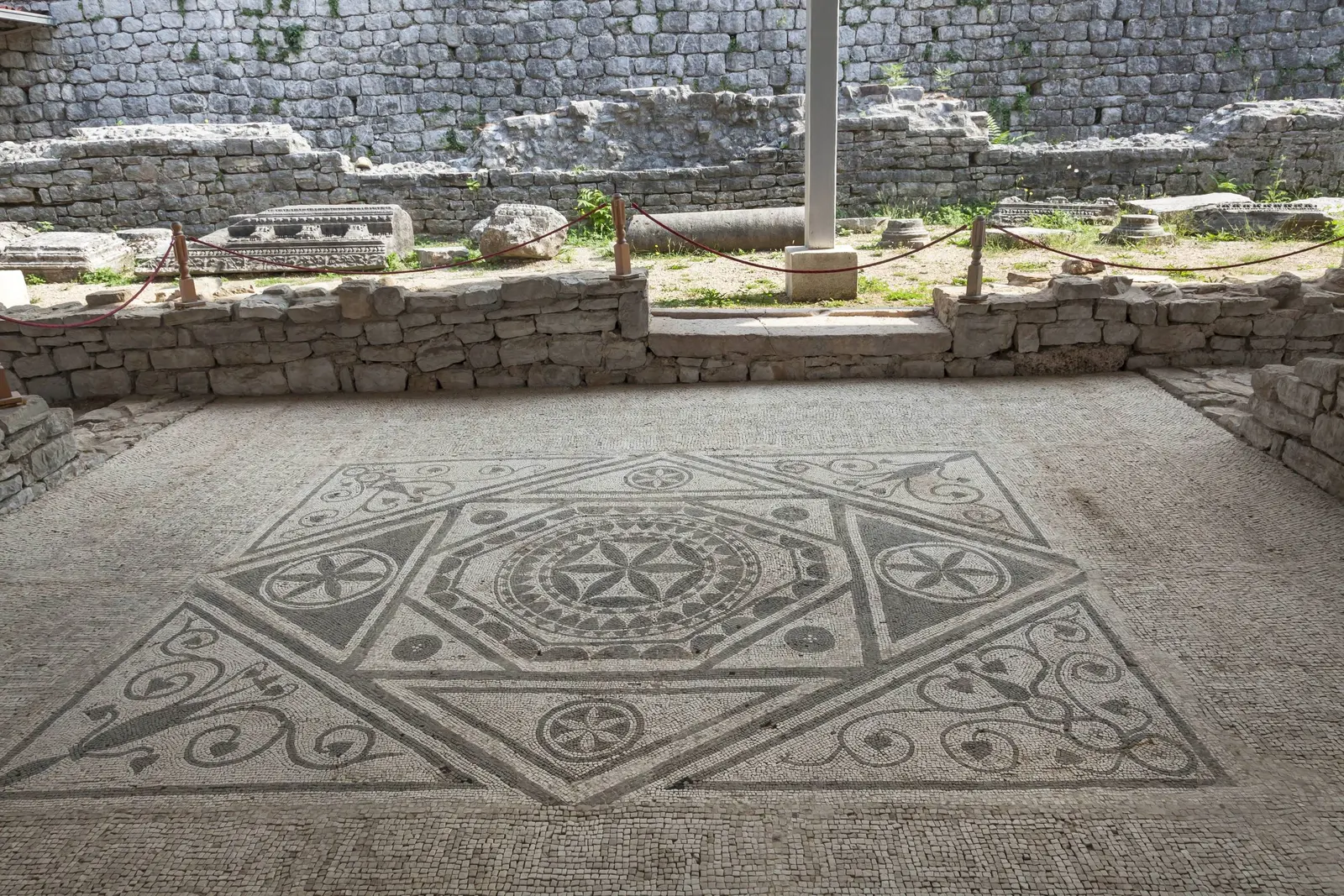 God Hypnos On Mosaic In Roman Villa At Risan, Montenegro